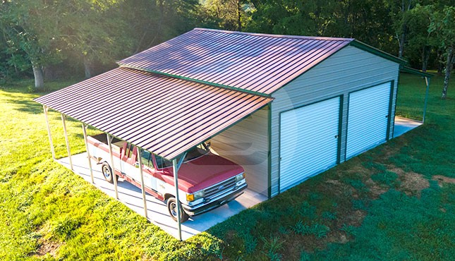 44x25x10 Combination Utility Building | 44x25x10 Metal Barn Building